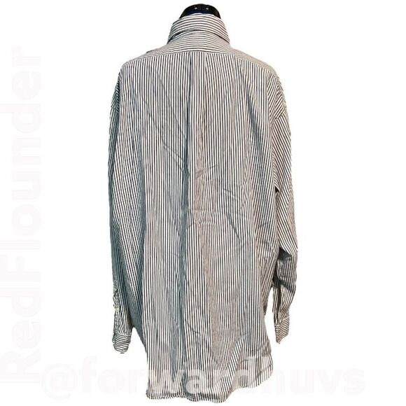 Ralph Lauren Blaire 100% Cotton Casual Button Down Blue and White Strip Shirt Si - Picture 4 of 10